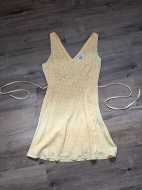 Princess Polly Nellie Mini Yellow Polka Dot Dress